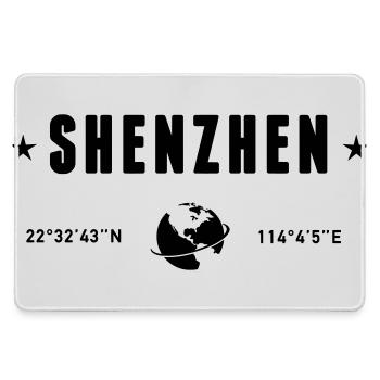 Shenzhen China Coordinates Planet Earth - Large Gaming Mouse Mat - grey - Front