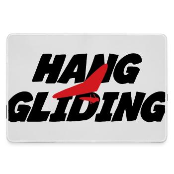 Intensive rote Drachenfliegergrafik - Mousepad groß für Gamer - Grau - Vorne