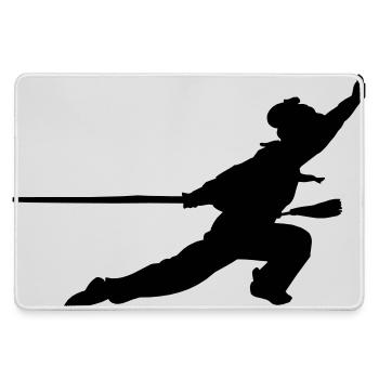taichi qiong kung fu - Large Gaming Mouse Mat - grey - Front
