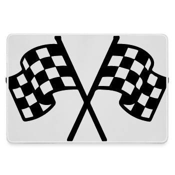 Racing flag icon - Large Gaming Mouse Mat - grey - Front