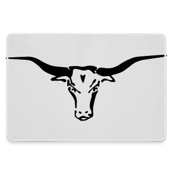 texas longhorn - Mousepad groß für Gamer - Grau - Vorne