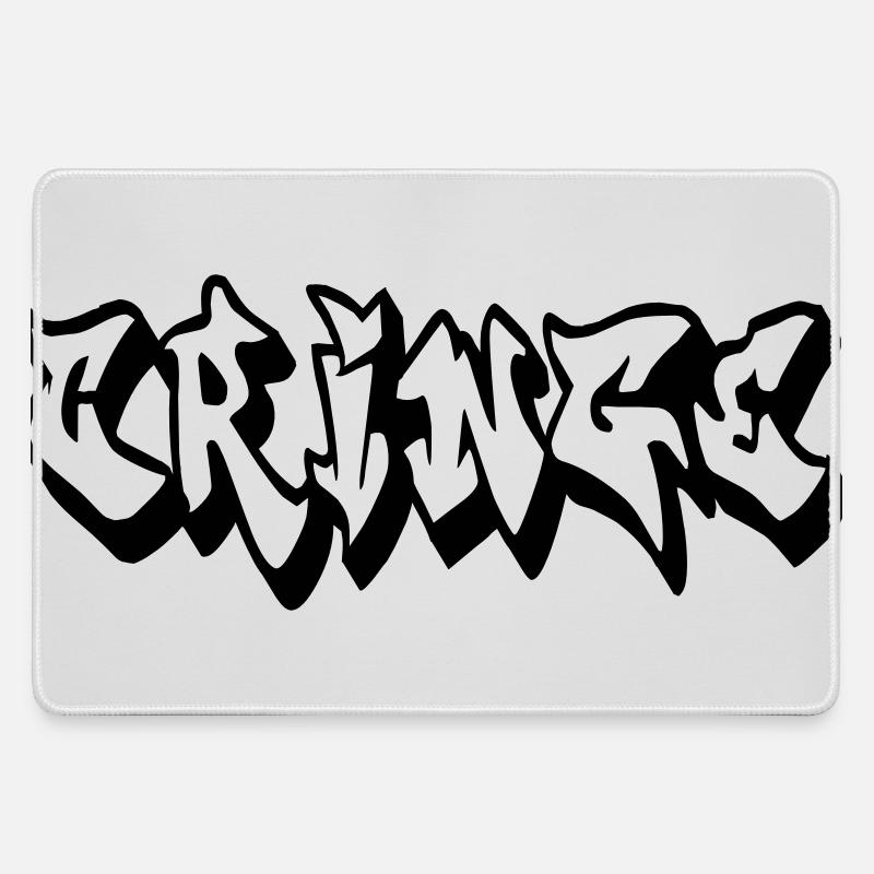 Vicarious embarrassment - Large Gaming Mouse Mat - grey
