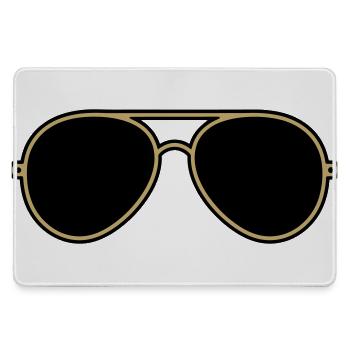 Iconic Gold & Black Aviator Goggles - Large Gaming Mouse Mat - grey - Front