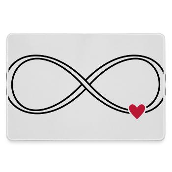 Unendlichkeit Herz Zeichen Symbol Geschenk Liebe - Mousepad groß für Gamer - Grau - Vorne
