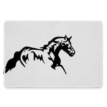 horses stallion mare foal - Large Gaming Mouse Mat - grey - Front