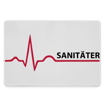 Sanitäter Schrifzug - Mousepad groß für Gamer - Grau - Vorne