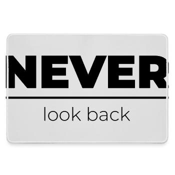 Never look back | Motivations Statement - Mousepad groß für Gamer - Grau - Vorne