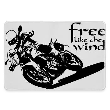 Biker Free - Grand tapis de souris gamer - bruyère - Devant