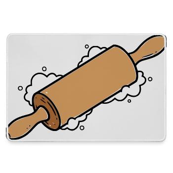 Rolling Pin Rolling Dough Roll Baking - Large Gaming Mouse Mat - grey - Front