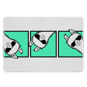 Lama Cool Looking Sunglasses Trio Friends Team - Large Gaming Mouse Mat - grey - Front