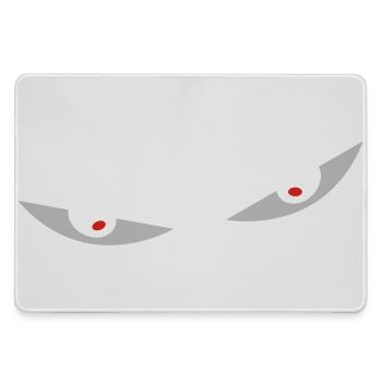 comic eyes smiley augen - Large Gaming Mouse Mat - grey - Front