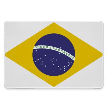 Brasilia Flag - Mousepad groß für Gamer - Grau - Vorne