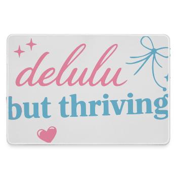 Delhu Thriving Script Logo - Mousepad groß für Gamer - Grau - Vorne