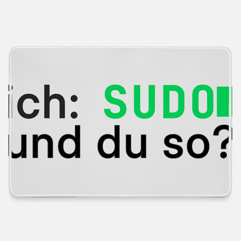 ich: SUDO und du so? Linux Programmierer - dunkel - Mousepad groß für Gamer - Grau