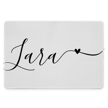 Lara Name Vorname Dekorativ - Mousepad groß für Gamer - Grau - Vorne