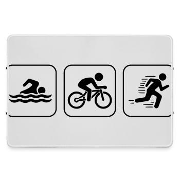 Icônes du triathlon Sport - Grand tapis de souris gamer - bruyère - Devant