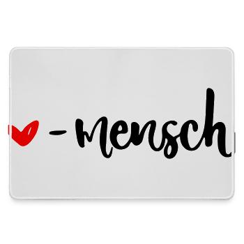 liebling mensch herz herzensmensch valentinstag - Mousepad groß für Gamer - Grau - Vorne
