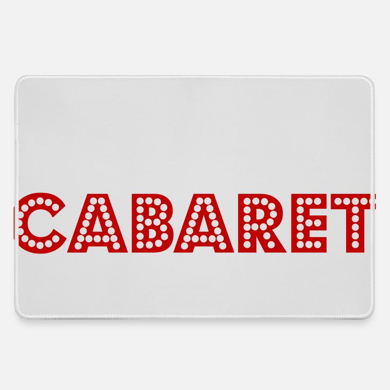 Life_is_a_cabaret - Large Gaming Mouse Mat - grey