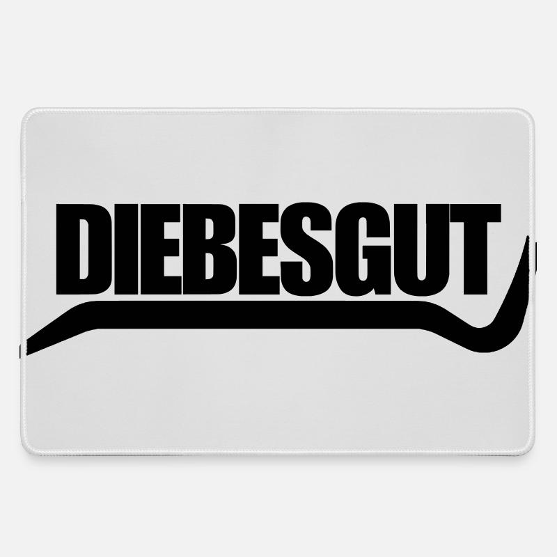 DIEBESGUT_BRECHEISEN - Large Gaming Mouse Mat - grey