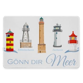 Gönn Dir Meer Leuchtturm Kollektion - Mousepad groß für Gamer - Grau - Vorne