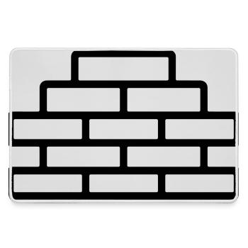 Ziegel - Mousepad groß für Gamer - Grau - Vorne