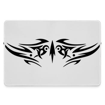 Large jagged Tribal Tattoo ornament. - Large Gaming Mouse Mat - grey - Front