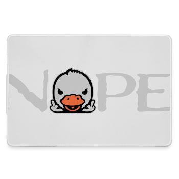 Goose Nope Middle Finger Nasty Insult Duck Naughty - Large Gaming Mouse Mat - grey - Front