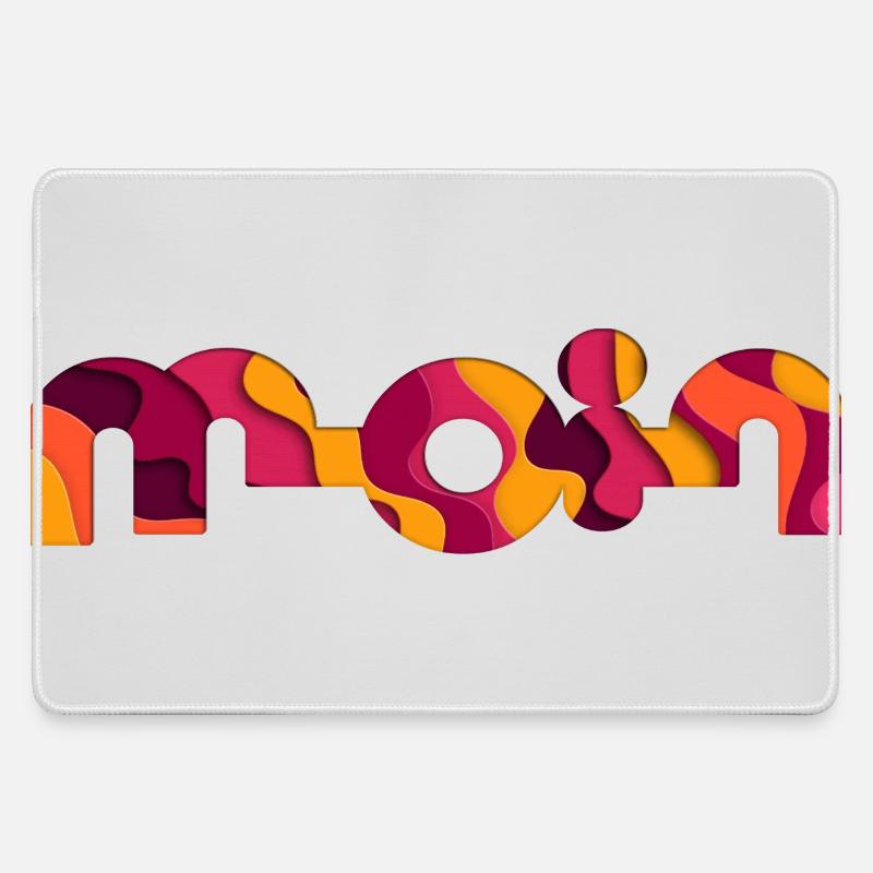 Hello - Large Gaming Mouse Mat - grey