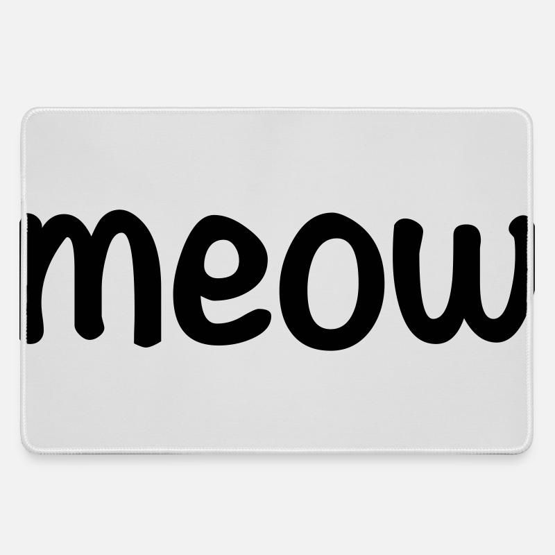 Meow - Large Gaming Mouse Mat - grey