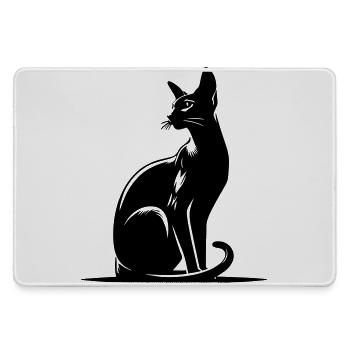 Oriental Shorthair Cat - Large Gaming Mouse Mat - grey - Front