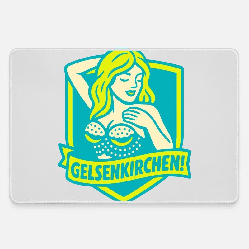 Gelsenkirchen Superstar - Large Gaming Mouse Mat - grey