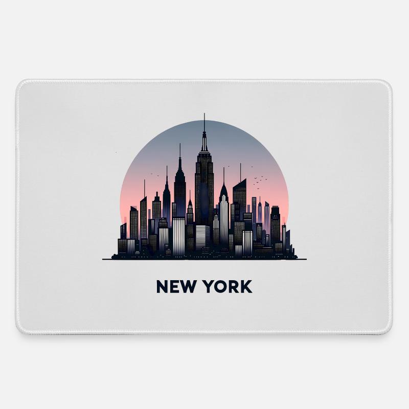 New York - Large Gaming Mouse Mat - grey
