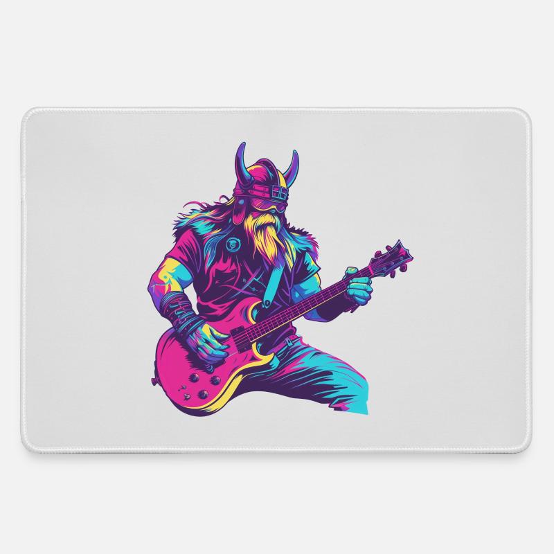 Heavy Viking - Large Gaming Mouse Mat - grey