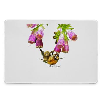 Mosaïque d’abeilles avec effet réaliste - Grand tapis de souris gamer - bruyère - Devant