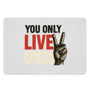 You only live vintage once - Large Gaming Mouse Mat - grey - Front