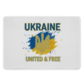 Ukraine Einheit und Freiheit - Mousepad groß für Gamer - Grau - Vorne