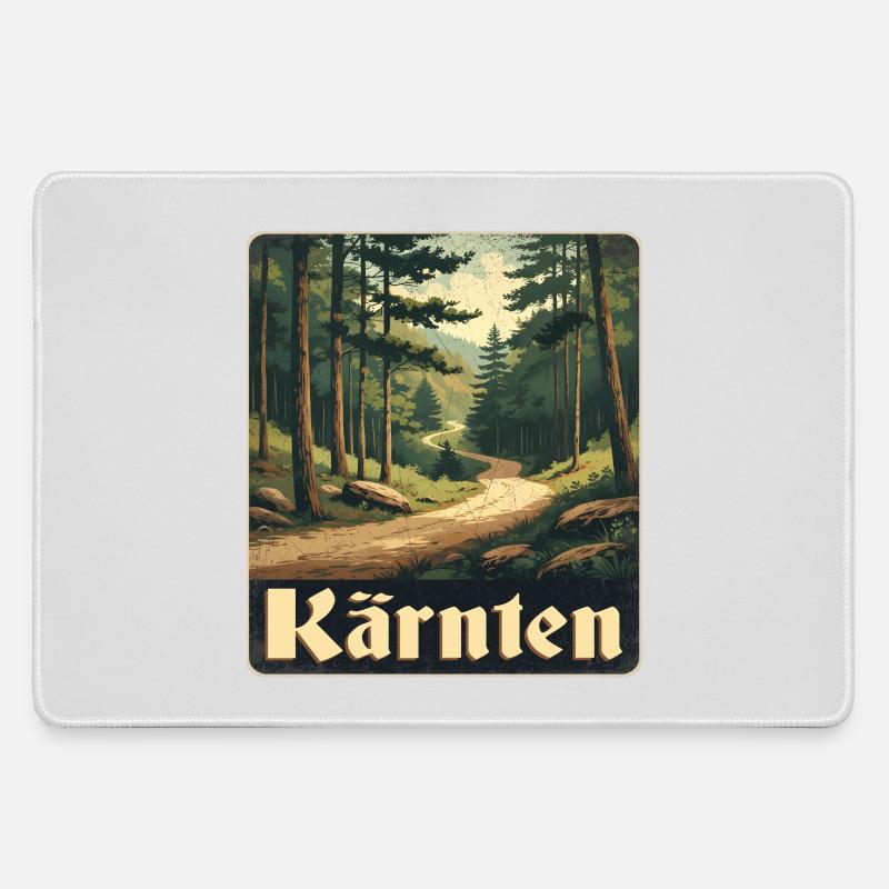 Carinthia Forest Trail - Large Gaming Mouse Mat - grey