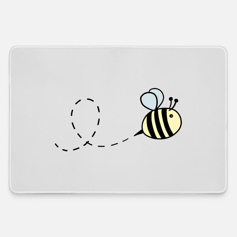Bumblebee pastel flying - Large Gaming Mouse Mat - grey