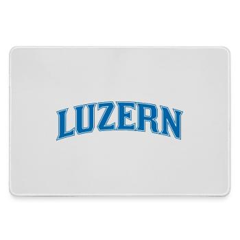 Lucerne Wordmark Blue Outline - Large Gaming Mouse Mat - grey - Front