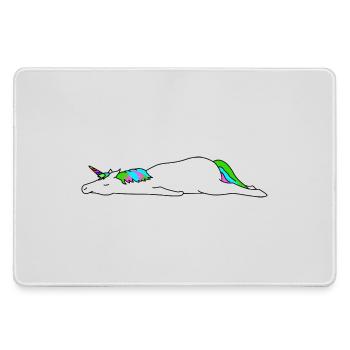 Unicorn Lazy DIY Costume Funny Magical Unicorn - Large Gaming Mouse Mat - grey - Front