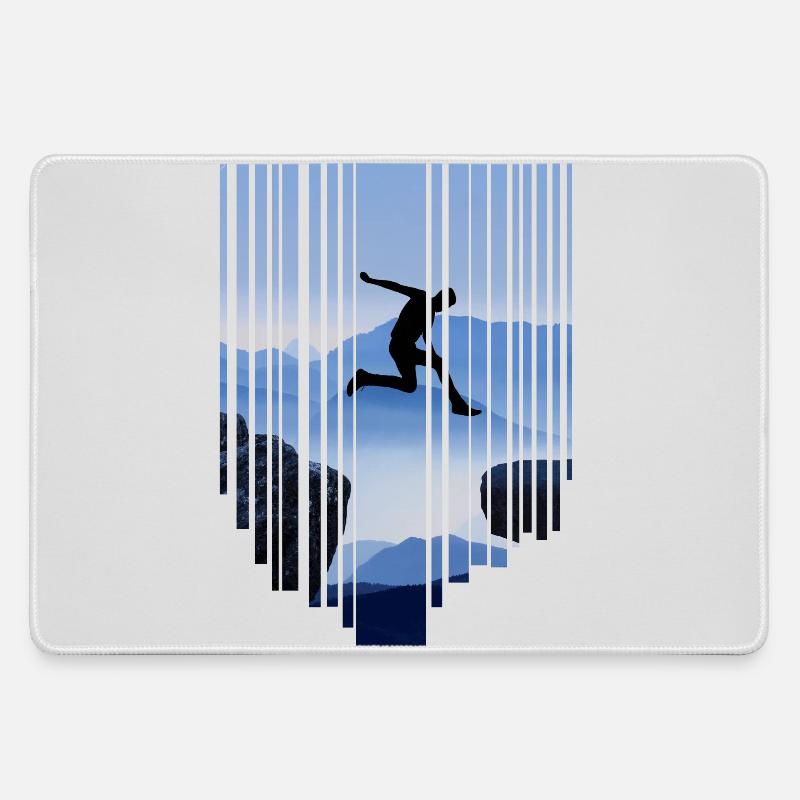 Parkour Jump - Large Gaming Mouse Mat - grey