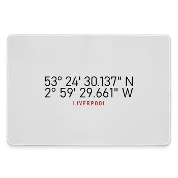 Liverpool Koordinaten - Mousepad groß für Gamer - Grau - Vorne