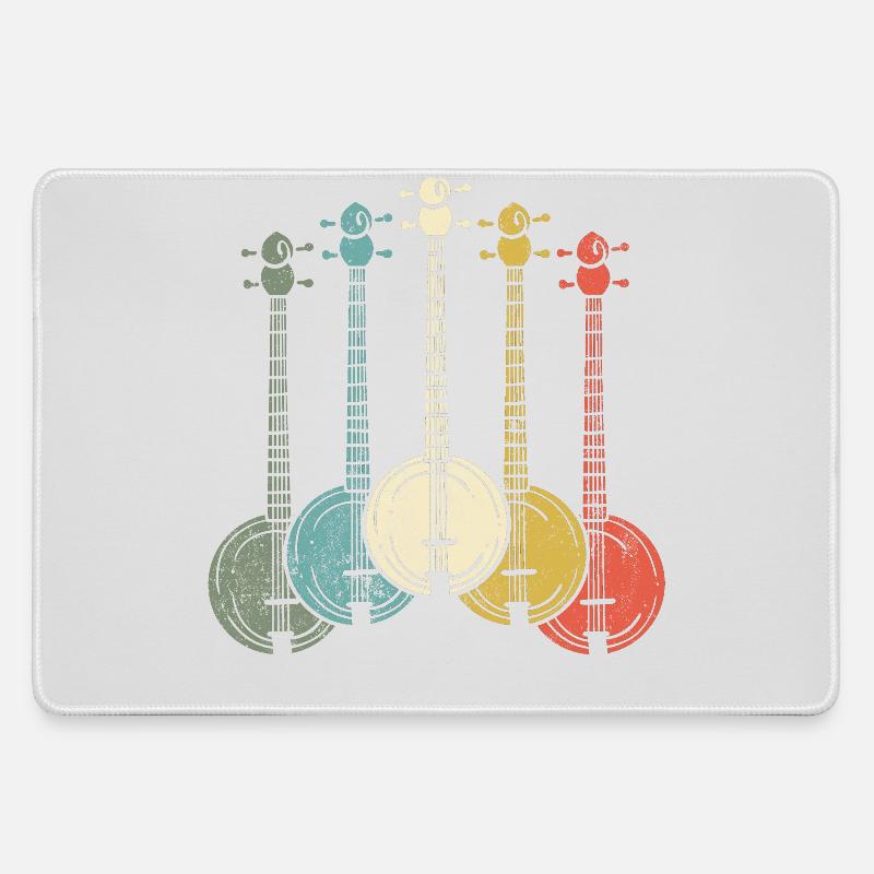 Banjo Banjo Player - Large Gaming Mouse Mat - grey