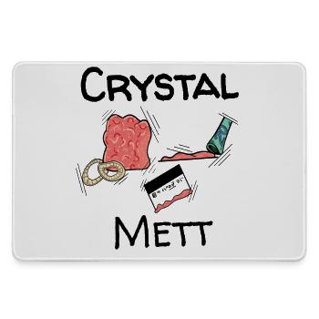 Mett - Crystal Mett - Mousepad groß für Gamer - Grau - Vorne
