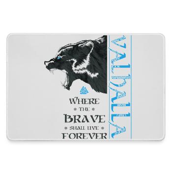Grizzly Bear Valhalla Viking Bear Wotan Knots - Large Gaming Mouse Mat - grey - Front