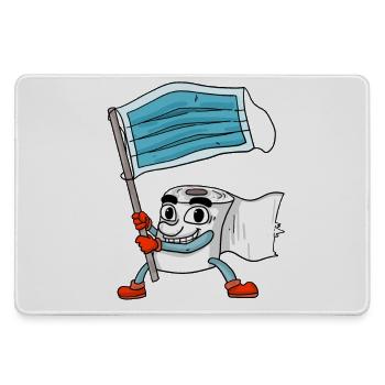 Drapeau de masque de papier toilette - Grand tapis de souris gamer - bruyère - Devant