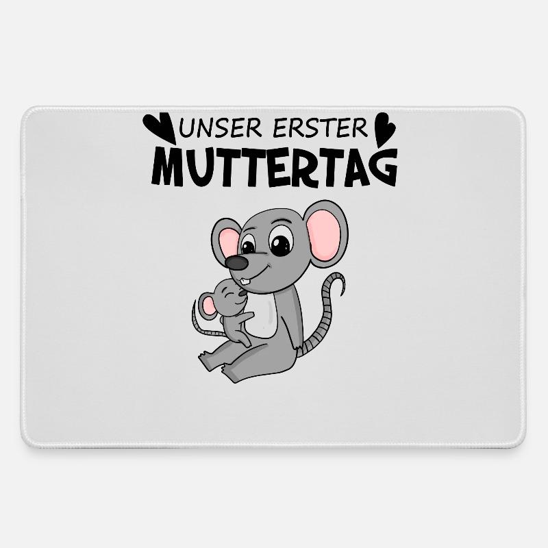 Muttertag - erster Muttertag Geschenk - Mousepad groß für Gamer - Grau