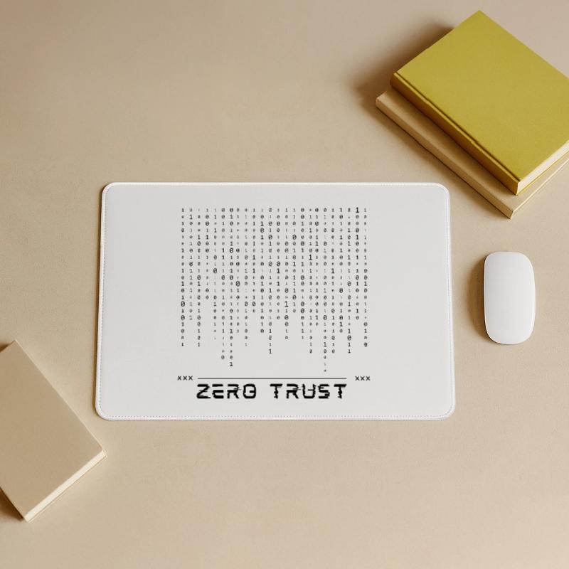 Zero Trust Binary Code Large Gaming Mouse Mat