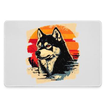 Husky - Mousepad groß für Gamer - Grau - Vorne