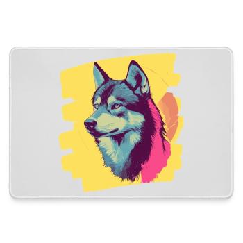Husky - Mousepad groß für Gamer - Grau - Vorne